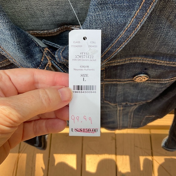 NWT White House Black Market Denim Jacket, L - Picture 11 of 12